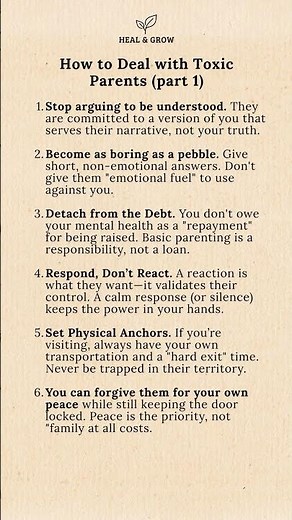 How to Deal with Toxic Parents (part 1) #healandgrow #toxicparent #psychology #mindsetshift #quotes