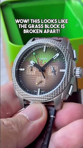 Minecraft x Fossil Limited Edition Watch is a nostalgic nod to every player’s first steps #minecraft