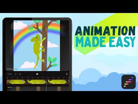 Easy Rotoscope Animation in Procreate Dreams | Rainbow Chameleon – Full Tutorial