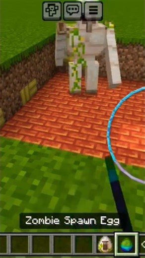 zombi vs iron golem #minecraft #viralminecraft #herobrinegamerz #gaming #trendgame