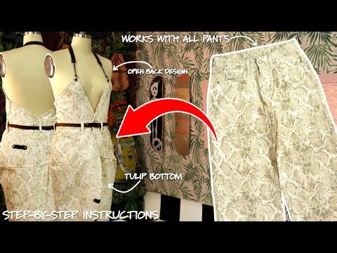 DIY Denim Dress From Jeans | Thrift Flip Tutorial | Beginner Friendly Upcycle Project