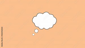 comic cartoon speech clouds bubbles animation, animated speech bubble clouds, speech bubble clouds for text or dialogue. Stock Video