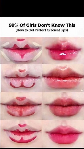 How to Get Perfect Gradient Lips | Easy Lip Makeup Tutorial💄#MakeupTutorial #GradientLips #LipMakeup