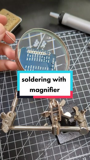 Have you ever soldered with a magnifier? #arduino #esp32 #soldering #techtok #foryou