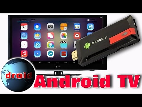 Android TV USB stick on LCD TV mini pc andoer MK809IV.