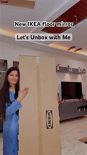 Ikea floor mirror #trendingshorts #ikeahomedecor #mirrorlove #unboxingshorts #homedecorideas #ikea
