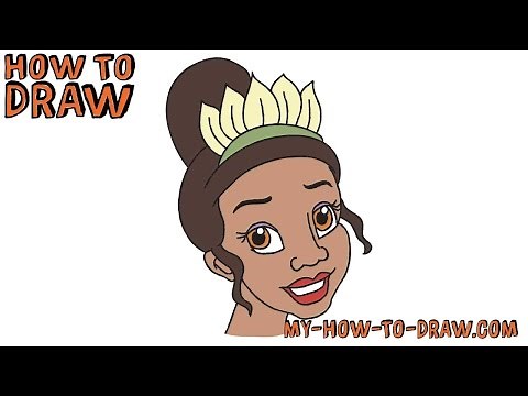How to draw Disney Princess Tiana - Easy step-by-step drawing tutorial