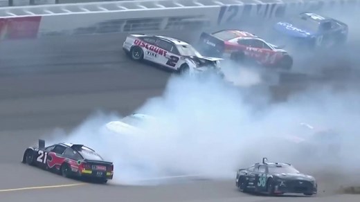 48K views · 860 reactions | A big, multi-car crash ends the race for Kyle Busch, Austin Cindric and others in Michigan. | NASCAR on FOX | Facebook