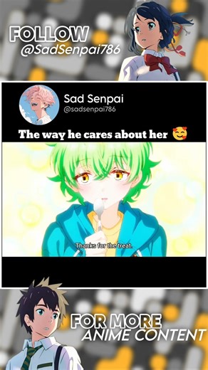 The way he cares about her 🥰