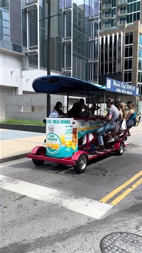 music city crawler party bike on the streets of broadway