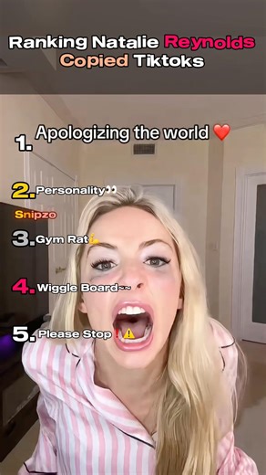 I ranked Natalie Reynolds Copying Other Creators #reynolds #tiktoktrend