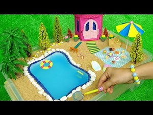 DIY Building Swimming Pool for Barbie