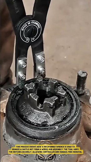 Removing a Castle Nut using Pin Spanner Wrench – Good Tools and Machinery in Daily Work