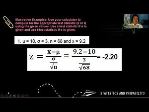 Test Statistic (Grade 11 Statistics and Probability)