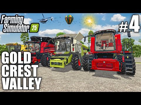 Gold Crest Valley 3.0 - My FIRST BIG HARVEST - Timelapse #4 - Farming Simulator 25