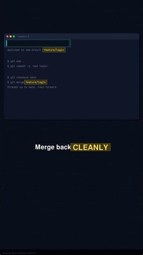 Stop merging like a beginner — Git branching #Shorts