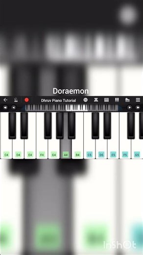 Doraemon Theme Music Piano Tutorial | #shorts