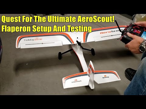 HobbyZone AeroScout S2 1.1m Flaperon Test and Setup