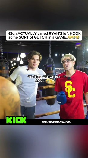 N3on ACTUALLY called RYAN’S left HOOK some SORT of GLITCH in a GAME..😭😭😭 #n3on #ryangarcia