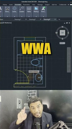 🚨Software - AutoCAD🚨🚻📐 Create a Complete Washroom Layout using YQArch Commands