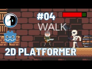 GODOT Engine TUTORIAL #04: Make Your First 2D PLATFORMER GAME with GODOT: Enemy FSM & HealthBars