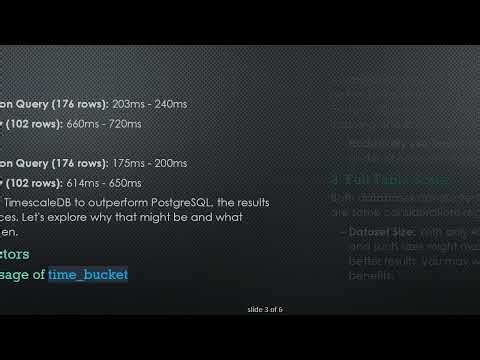 Why You Didn’t See a Boost in Query Performance in PostgreSQL vs. TimescaleDB
