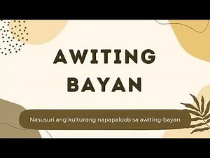 Awiting-Bayan
