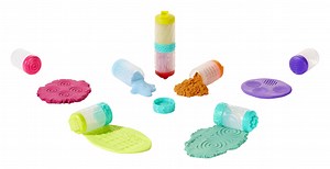 Wonder Factory Never Dry Dough & Sand Starter Set- Red Dough Yellow Sand - Never Dries Out and Gluten Free