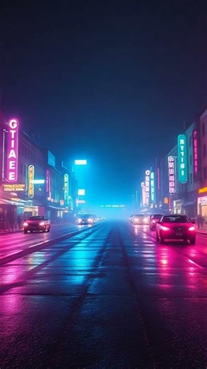 🌆 Chill Vibes in Neon Lights | 1 Hour Neon City M | Full 1 Hour Version 👇 #shorts