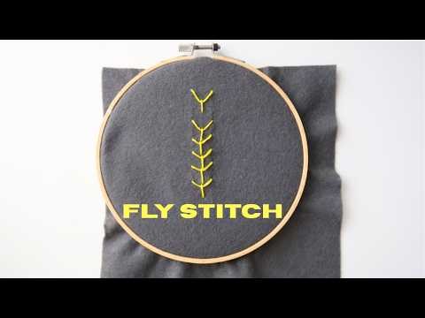 HOW TO DO FLY STITCH | Beginner Hand Embroidery Stitches | Didsbury Art Studio