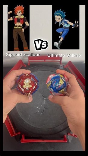 Xiphoid xcalibur vs ultimate valkrie #beyblade #battle#shorts#fyp