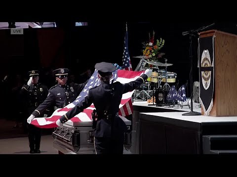 Officer Gordon Beesley funeral: Taps and folding of the flag