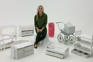 Just Like Mommy 3-in-1 Doll Pram/Carrier/Stroller - Pink/Gingham