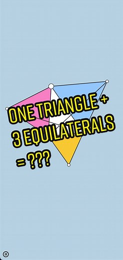 1 triangle 3 equilaterals = ? #geometry #math #maths #mathematics #mathtiktok #tiktokmath #mathtok #geometrytoks