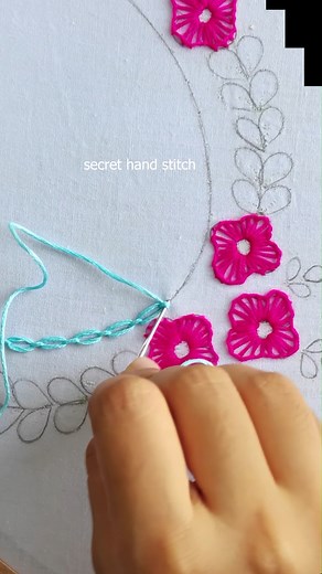 how to do cable chain stitch very easily👌🪡#reelsvideo #sewing | Secret Hand Stitch