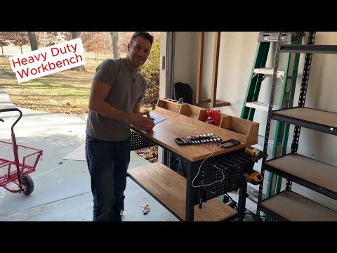 48'' Adjustable Heavy Duty Workbench with Storage