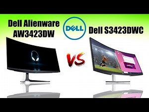 Dell Alienware AW3423DW vs Dell S3423DWC Curved Monitor 34" | Full Specs Comparison