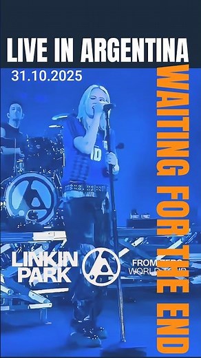 Emily is crying perform Waiting for the end live at Argentina|LINKIN PARK #linkinpark #shorts