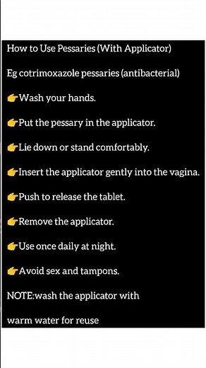 how to use vaginal pessaries #medicine#pharmacy