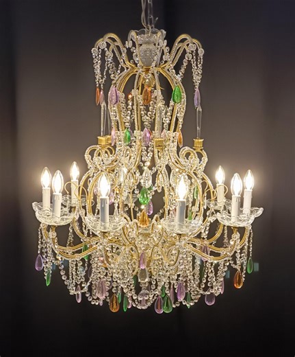 Handmade Crystal Chandelier – Italian Artisan Lighting – Luxury Home Decor – Made in Italy - Etsy