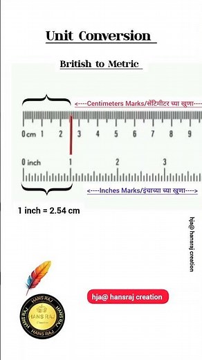 #maths, #unit conversion, #inch into centimeters, #British unit Conversion into metric