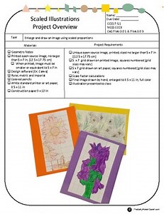 Scale Illustrations-7th Grade Geometry Scale Factor Art Project