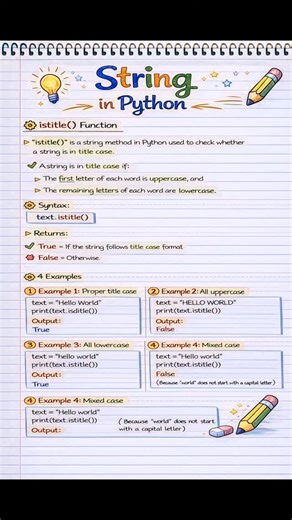 Santosh Kumar on Instagram: "String in python istitle() isdigit()"