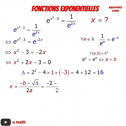 RESOLUTION D'UNE EQUATION EXPONENTIELLE