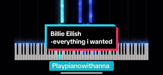 Billie Eilish - Everything i wanted #billieeilish #everythingiwanted #piano #pianotutorial #foruyou