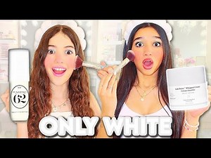 ONLY using WHITE MAKEUP & SKINCARE🤍