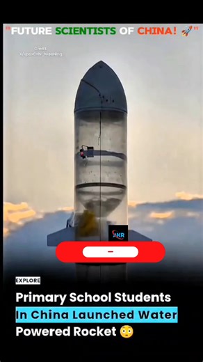 CHINA'S Primary school students launch WATER powered Rocket😱😱👍#shorts#shortfeed #scientist#students