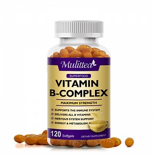 Vitamin B Complex Capsule - with Vitamin C,B12,B6,B2 - Reduce Stress & Energy Complex Supplement - 120 Capsules