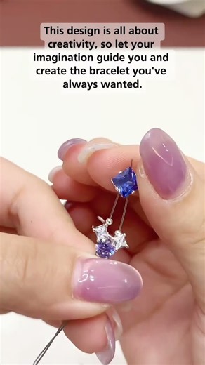 Unique handmade Starry Sky Blue Floral Bracelet ✨💙 | Dreamy Blue DIY Jewelry Tutorial
