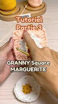 Granny Square Fleur 🌼 Transformer une fleur au crochet en carré (tutoriel facile débutant)